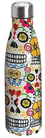 BRUIN BEAR BROWNS VALLEY CAL, U.S.A. Gourde isotherme à double paroi, bouteille isotherme sans BPA en acier inoxydable 304, 500 ml, impression fantaisie