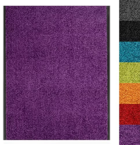 Schmutzfangmatte Use&Wash - Türmatte Sauberlaufmatte Fußabtreter - Fussmatte Teppich - für Flur Eingang Eingangsbereich - rutschfest & waschbar (200 x 400 cm, Lila 28)