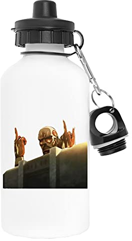 Enigmae Titan Attaque Blanc Bouteille d'eau Aluminium Des Sports Voyage Extérieur White Water Bottle Travel Outdoor