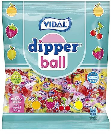 Vidal Golosinas - Dipper ball caramelo masticable fresa 70 g