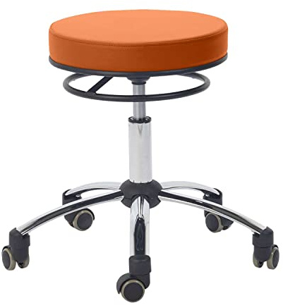 Teqler HY1024blue Rollhocker mit Ringauslöser, Orange, 57 cm Durchmesser