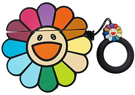 Kompatibel mit AirPods Schutzhülle 1/2 Generation Sonnenblume, Kinder, Jungen, Damen, Silikon, Sunflower für AirPod 1/2 Hülle, Nute Cartoon 3D Case für AirPods - Sonnenblume