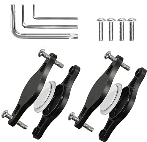 AirTag Bike Mount Holder Protective Case with Safety Anti-theft Screws, AirTag Bicycle Mount To Be Hidden Under Bottle Cages, Water Resistant, With complete disassembly tools (2 Pcs)