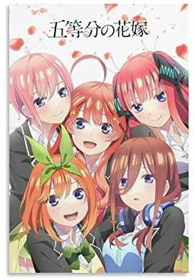 ENYPOLIS Poster und Drucke auf Leinwand, Motiv: Anime The Quintessential Quintuplets, Wandkunst, Poster für Raumdekoration, ungerahmt, 30 x 45 cm