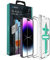Deppa |2 Pack| Premium Screen Protector for Iphone 14 Pro Max Tempered Glass 3D Edge to Edge Full Coverage |Case Compatible| with Easy Install Kit Tray [Video Guide] (Clear, 14 Pro Max (6.7'))