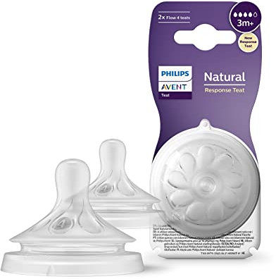 Philips Avent Responsive Nursing Dummy Natural 3m+ Pack of 2 (Model SCY964/02)