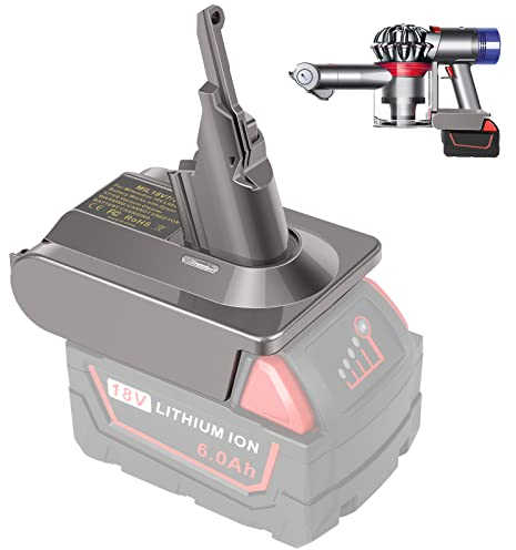 LabTEC Adaptateur de batterie pour Dyson V7&V8, conversion de batterie Milwaukee 18 V vers batterie Dyson 21,6 V V7&V8, remplacement pour Dyson V7 V8 Absolute Fluffy Animal Trigger Motorhead Pro