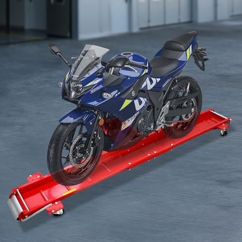 ROMYIX Motorcycle Dolly,Motorcycle Motorbike Parking Dolly Centre Stand Skate Garage Mover Scooter 1250 lbs Load Platform