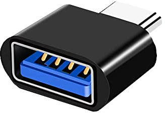 Magnet USB C auf USB 2.0 Adapter, OTG Adapter USB-C auf USB-A kompatibel mit MacBook, Smartphones USB C und Typ-C Peripheriegeräte (Schwarz)
