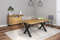 Skraut Home - Wohnzimmermöbel-Set | Tisch 170 X-Beine 8 Personen | Sideboard/Buffetschrank 140 Tall | Eiche und Schwarz | Industrieller Still