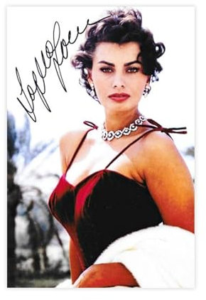 EMIGOS Poster der Filmschauspielerin Sophia Loren Leinwandposter Schlafzimmer Dekor Sport Landschaft Büro Zimmer Dekor Geschenk ungerahmt 30 x 45 cm