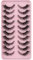 Clear Band Wimpern Russische Volume Fluffy Strip Lashes 10 Paar Natrliche Wispy D Curly Falsche Wimpern sehen aus wie Verlängerungen… (HTZ7)