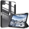 FINTIE Custodia per iPad Pro 11 Pollici (M4) 2024 con Pencil Holder - Sottile Leggero Trasparente Cover Posteriore con Bordo in TPU Morbido, Nero