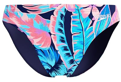 Speedo Print Beachstar Brief 2 Costume a Slip per Uomo, Peacoat, 36