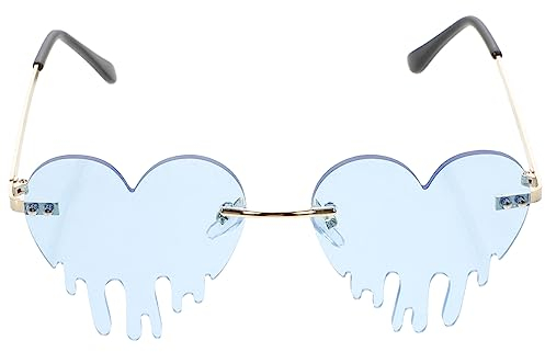 BESTYASH 2 Stück Tränen Lustige Brille Partybrille Für Erwachsene Lustige Brille Lustige Sonnenbrille Damen Feen Sonnenbrille Randlose Sonnenbrille Party Sonnenbrille Für