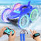 AYIQUTY Amphibienfahrzeug Ferngesteuert Auto ab 6 7 8 9 10 Jahre, Wasserdicht Stunt RC Auto mit Handsteuerung und LED Licht, Spielzeug Geschenk für Kinder 6-12 Jahre Jungen Mädchen (Blau)