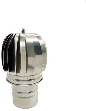 Sombrero Chimenea Giratorio de Acero Inoxidable, Sombrero Extractor de Humo Giratorio para Chimeneas, Campanas y Estufas (110mm)