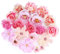 GUOSIYAO Künstliche Blumenköpfe Künstliche Blüten Kunstblumen Blumenköpfe Kunstblumen Seidenblumen Dekoblumen Künstlich Für Party DIY Braut Hochzeit Blumenarrangements Combo Deko 20Stk (Rosa)