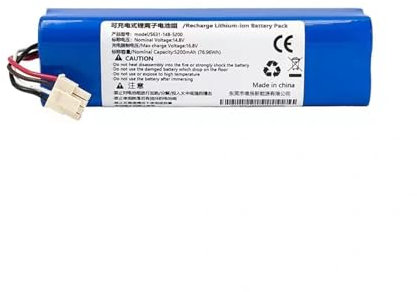 6800 mAh 14,4 V Li-Ion Akku, kompatibel mit Eufy Robovac L10 L70, Roboter-Staubsauger-Lithium-Akku T2190 T2190G21(5200mAh)