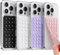4PCS Silicone Suction Cup Phone Case Mount Double Sided - Klearlook Silicon Sticky Phone Grip Higher Suction Power,Hands-Free Smartphone Accessories Holder, Black&White&Lavender&Light Pink