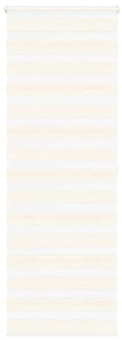 vidaXL Doppelrollo Marmorbeige 90x200 cm Stoffbreite 85,9 cm Polyester, Zebra-Rollo, Zebra-Jalousie für Fenster