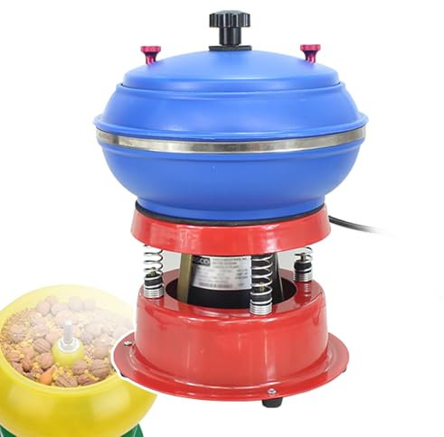 smafoseedding Lucidatrice per Gioielli a Tazza Vibrante da 3,5 L, Scalpello E Lucidatrice per Gemme/Lucidatrice a Tamburo Vibrante per Metalli per Gioielli, Buratto Rotante per Lucidatura