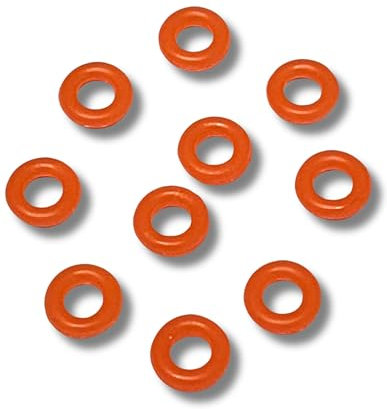 RECAMAT® 10 Juntas Silicona Tubo Presion Cafetera Manguera Teflon 4 mm Compatible Cecotec, Ufesa, Orbegozo, Princess, Solac, Oster, Create, Jura, Taurus. Repuesto resistente al calor.