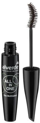 alverde NATURKOSMETIK Mascara All In One Braun, 12 ml