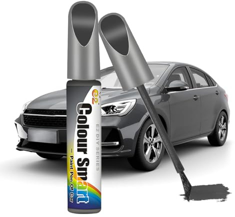 Adunsiaoto 1Stück/12ml Lackstift, Auto Kratzer Reparatur Stift, Lackstifte für Auto Kratzer, Universal Lackreparaturstift, Lack Reparatur für Gegen Kratzer, Steinschläge, Moto, Alufelgen (Grau)