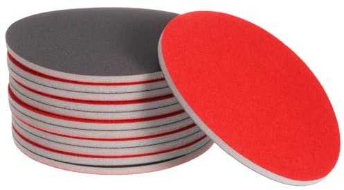 sourcing map 12pcs 800 Grit Sanding Sponge 6 Inch Hook and Loop Sponge Sanding Disc Wet/Dry for Car Wood Drywall Metal