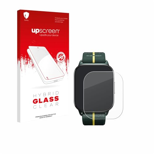 upscreen Schutzglas für Motorola Moto watch fit | Transparenter Displayschutz Made in Germany Klare 9H Schutzfolie Glas-Folie Montage-Set Anti-Fingerprint