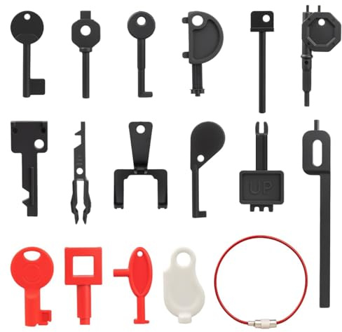 Call Point Test Keys 16 Pcs Set, Mellbree Fire Alarm Engineers Call Point Key Kit