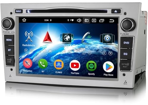 7 Zoll 8-Kern 4GB+64GB Android 14 Autoradio Bluetooth für Opel Corsa D Zafira B Astra H Corsa C Tigra Twintop Vectra Signum Meriva Wireless CarPlay Android Auto WiFi DSP Canbus Touchscreen