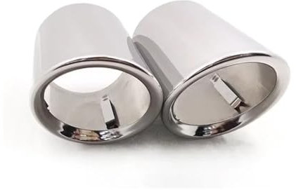Auspuffendrohr Für A1 A3 A4 A6 Q3 Q5 Q7 2 Stück Auspuffblenden Edelstahl Auto Auspuffblende Endrohrblende Auto-SchalldäMpfer(Q3 Silver)