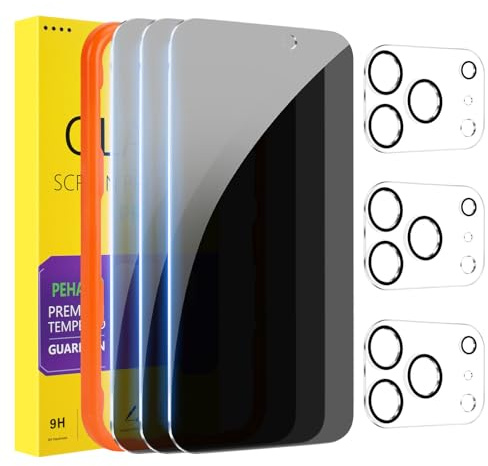 PEHAEL for iPhone 17 Pro Max Privacy Screen Protector+Camera Lens Protector
