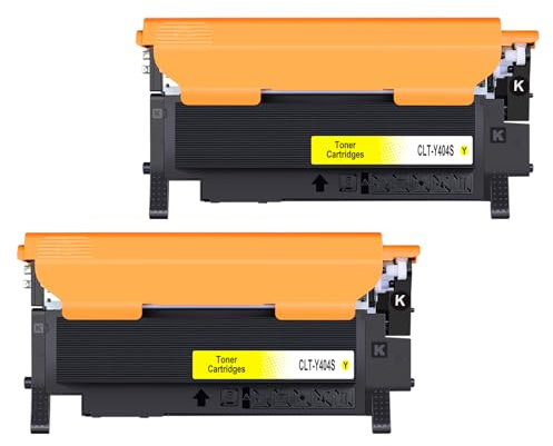 Veson 2X CLT-Y404S Gelb Toner Kompatibel mit Samsung CLT-404S CLT-P404C | für Samsung C480W Toner, für Xpress SL C430 C480FW C480W C430W C480FN C480 C482 C482W C483 C43X C48X Series