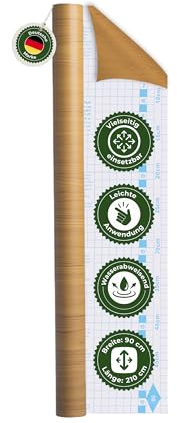 Veluxis Möbelfolie selbstklebend Holzoptik Fichte Beige – 210 cm | zuschneidbar, rückstandsfrei entfernbar