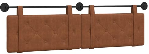 vidaXL Hängevorderseite Wandmontiert Braun 170 x 55 x 5 cm Antikes PU, Modernes Rechteckiges Wandkopfteil, Minimalistische Schaumstoff-Rückenlehne, Elegante Innendekoration für Schlafzimmer, Schicke