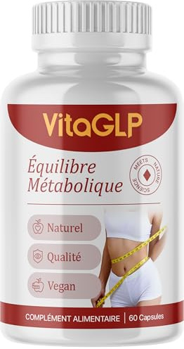 VitaGLP Gélules - Ingrédients Naturels pour Hommes et Femmes - 60 Capsules pour 1 Mois