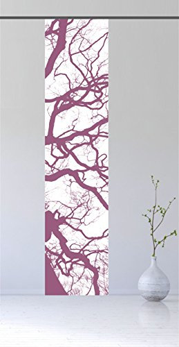 gardinen-for-life Flächenvorhang Ramos Aubergine, Schiebevorhang mit Druck-Motiv, Gr.60x260 cm,
