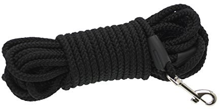 CHAPUIS SELLERIE Longe Corde en Polypropylène pour Chien Noir Diamètre 8 mm Longueur 10 m Taille S