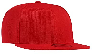 Underground Kulture Plain Flat Peak Snapback Baseball Cap Red