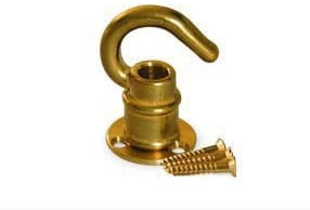 Small Ceiling Hook for Lighting Cable (Brass)