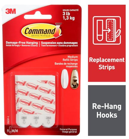 Command Medium Adhesive and Refill Strips 17021P