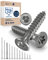 Schrauben Torx Edelstahlschrauben 4x60 Edelstahl V2A rostfrei Spanplattenschrauben für Holz Teilgewinde 4mm stark 60mm lang 200 Stück Holzschrauben Holz A2