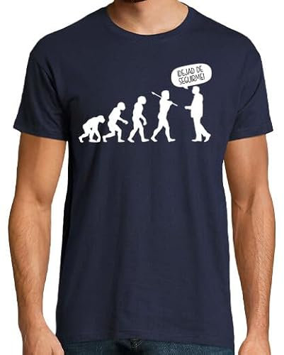 latostadora Camiseta Manga Corta Evolución ¡Dejad De Seguirme! para Hombre - Azul Marino XXL - Ref. 1022086-P