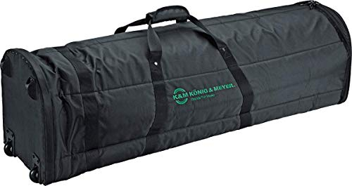 K&M 21427 Tragetasche Select Schwarz - Profi-Tasche für 6 Mikrofonstative mit Rollen - reißfest und wasserabweisend