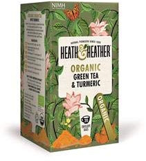 Organic Green Tea & Turmeric 20 Bag by Heath and Heather