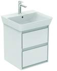 Ideal Standard Connect Air Waschtischunterschrank, 430mm, 2 Auszüge, E1608, Farbe: Weiß glänzend/hellgrau matt - E1608KN