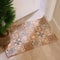 AMIDA Indoor Door Mat 60x90cm, Vintage Geometric Floral Doormats Non Slip Entrance Rug Dirt Trapper Machine Washable Flat Weave Low Pile Area Rug for Kitchen/Entryway/Laundry/Bedroom(Beige+Orange)